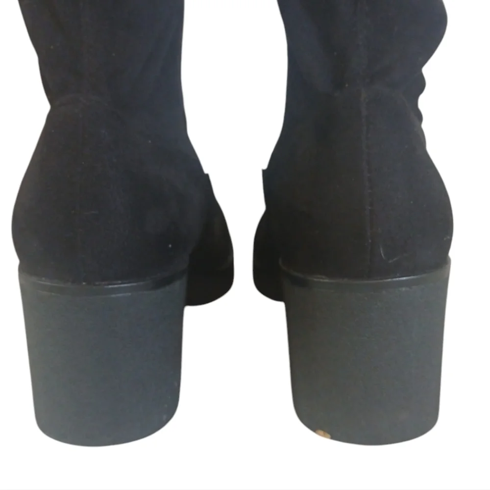 NWT Indigo Rd. Black Over the Knee Boots Wonen's Tall Block Heel Suede Boots 8.5